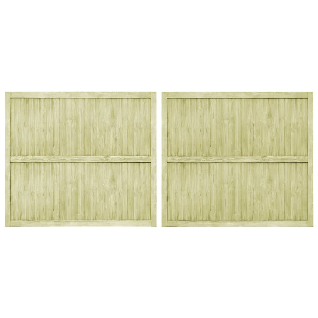 

vidaXL Poorten 2 st 400x175 cm geïmpregneerd grenenhout