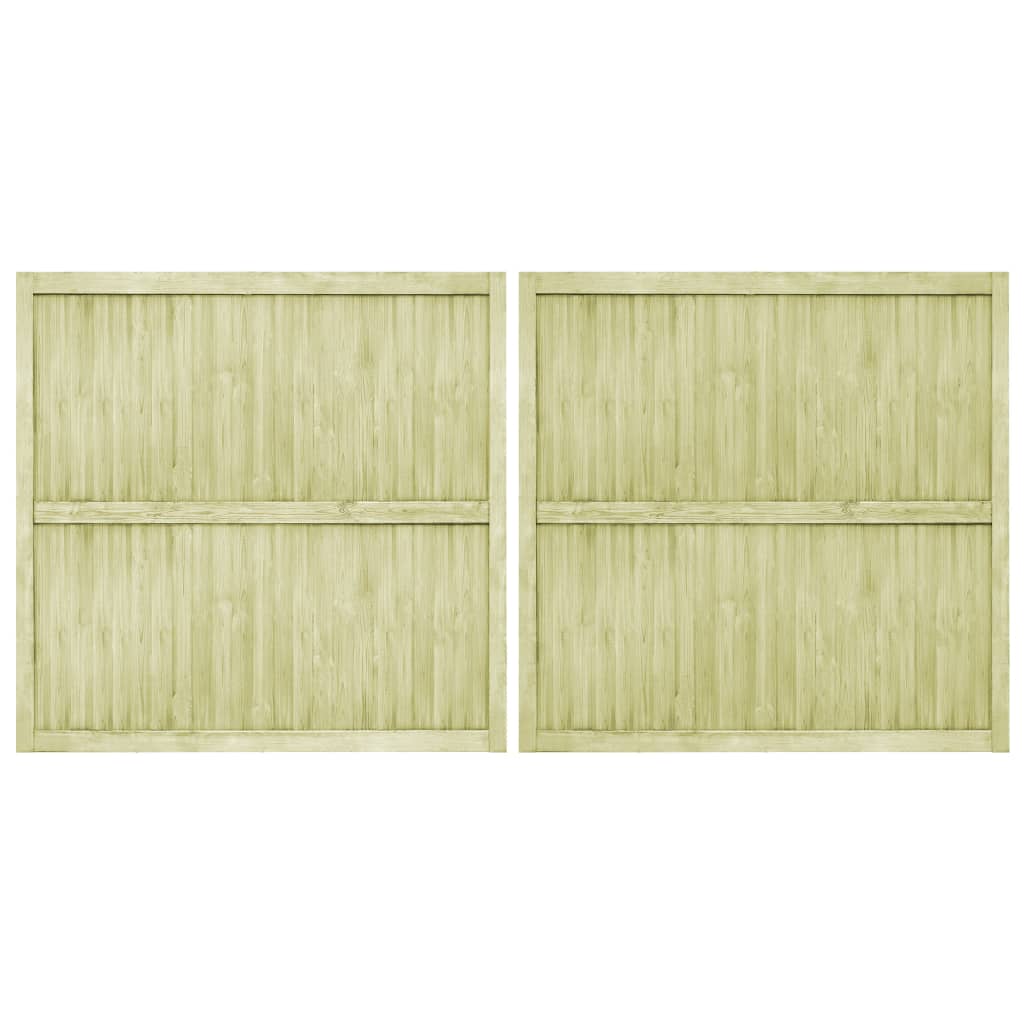 vidaXL Furtki ogrodowe, 2 szt., impregnowane drewno, 400 x 200 cm