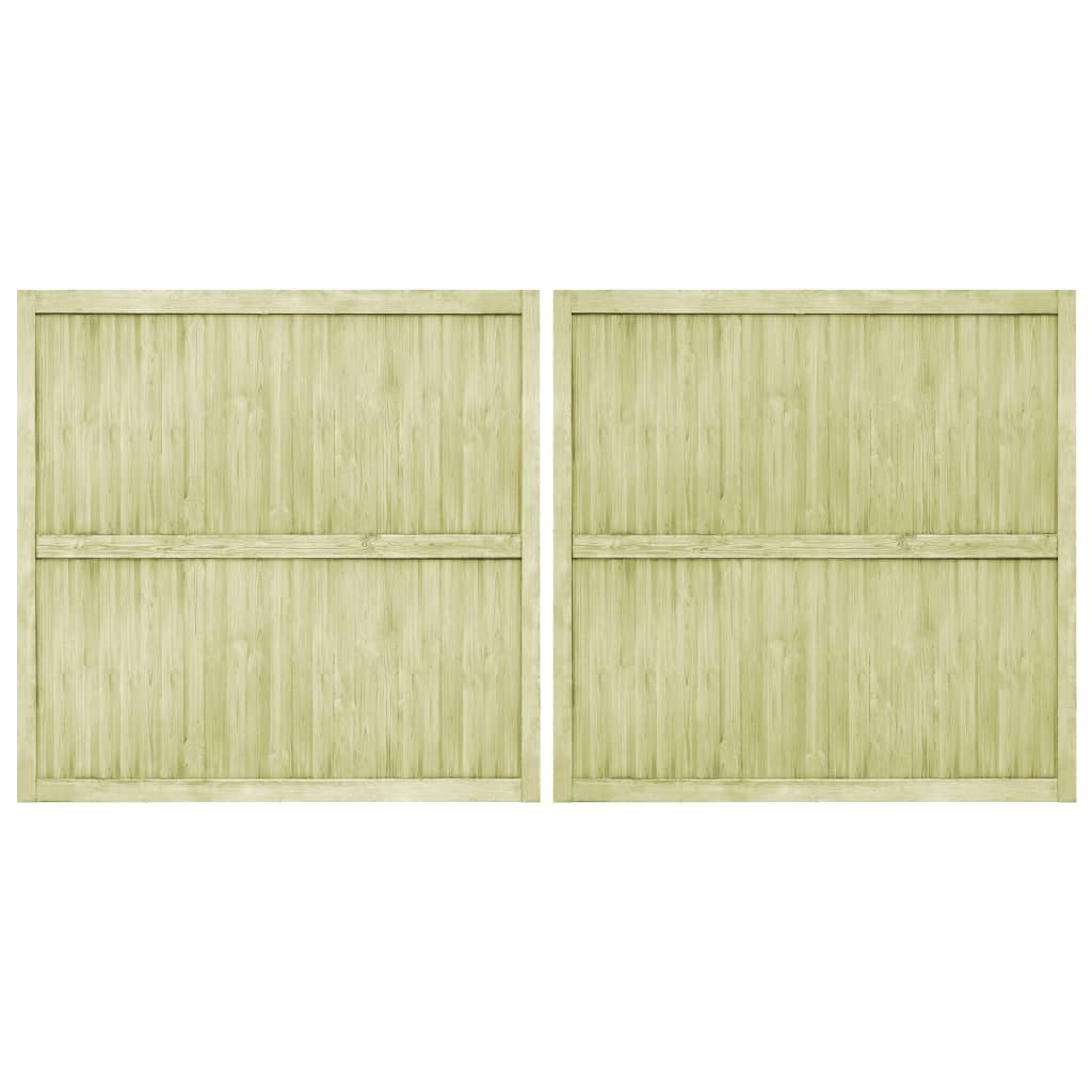 

vidaXL Poorten 2 st 400x200 cm geïmpregneerd grenenhout