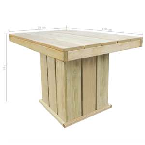vidaXL Τραπέζι Κήπου 110 x 75 x 74 εκ. από Εμποτισμένο Ξύλο Πεύκου