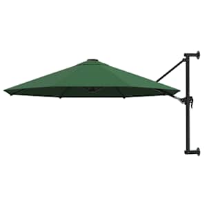 vidaXL seinale kinnitatav p&auml;ikesevari metallpostiga 300 cm, roheline