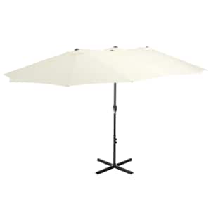 vidaXL p&auml;ikesevari alumiiniumpostiga, 460 x 270 cm, liivakarva