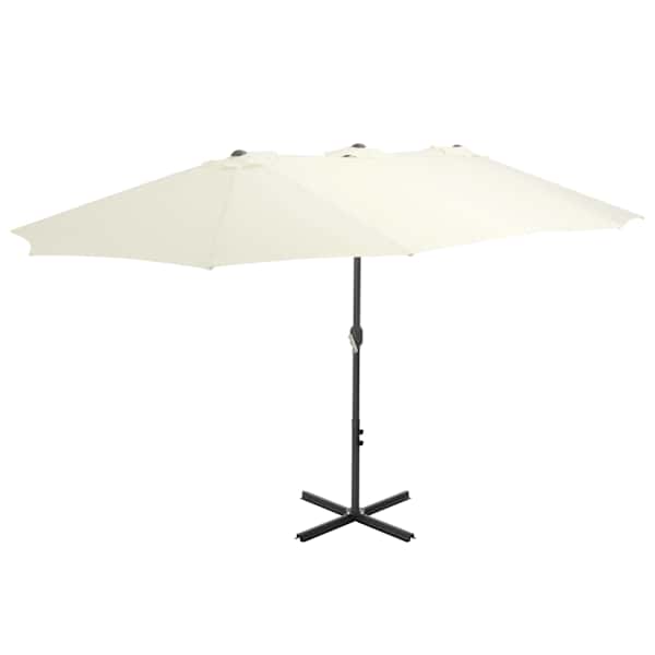 vidaXL p&auml;ikesevari alumiiniumpostiga, 460 x 270 cm, liivakarva