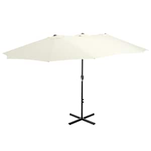 Zahradní slunečník s hliníkovou tyčí 460 x 270 cm pískový