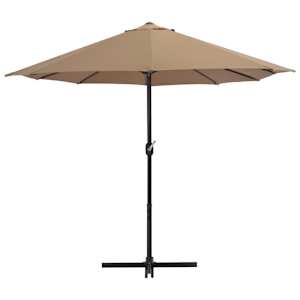 Zahradní slunečník s hliníkovou tyčí 460 x 270 cm barva taupe - obrázek 4