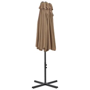 Zahradní slunečník s hliníkovou tyčí 460 x 270 cm barva taupe - obrázek 5