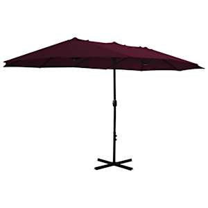 Zahradní slunečník s hliníkovou tyčí 460 x 270 cm bordó - obrázek 2