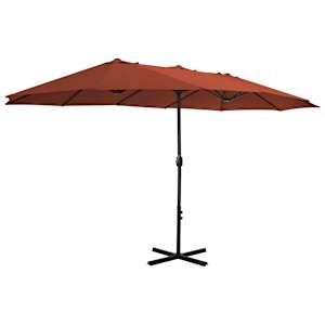 Zahradní slunečník s hliníkovou tyčí 460 x 270 cm terakotový - obrázek 2