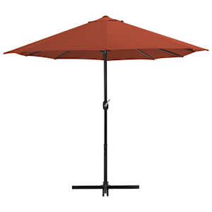 Zahradní slunečník s hliníkovou tyčí 460 x 270 cm terakotový - obrázek 3