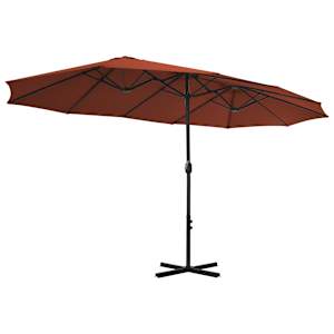 Zahradní slunečník s hliníkovou tyčí 460 x 270 cm terakotový - obrázek 4