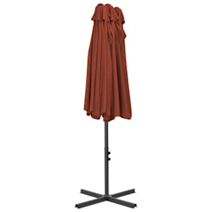 Zahradní slunečník s hliníkovou tyčí 460 x 270 cm terakotový - obrázek 5