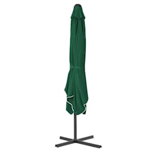 Zahradní slunečník s ocelovou tyčí 250 x 250 cm zelený - obrázek 3
