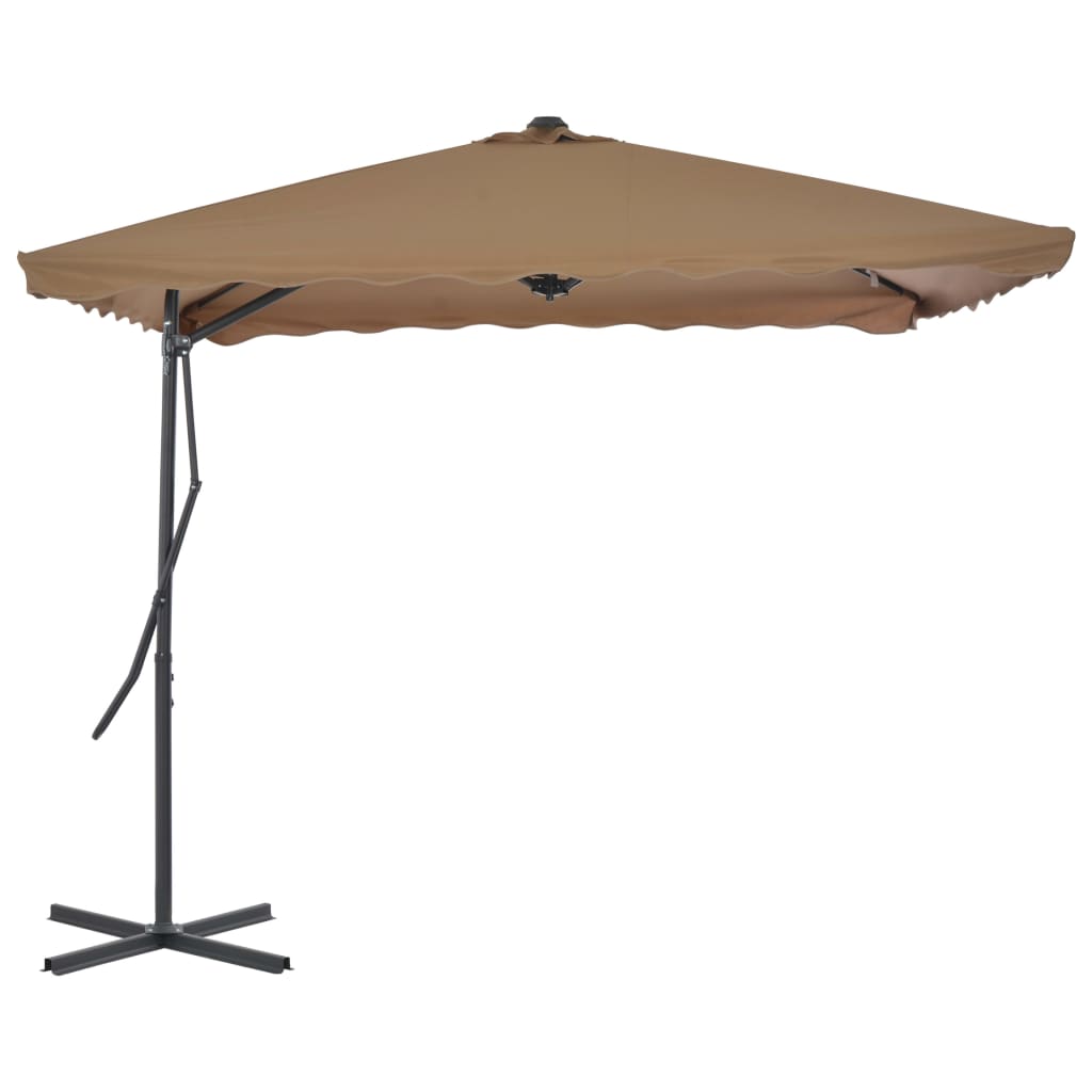 Thumbnail - vidaXL Sonnenschirm mit Stahl-Mast 250x250 cm Taupe