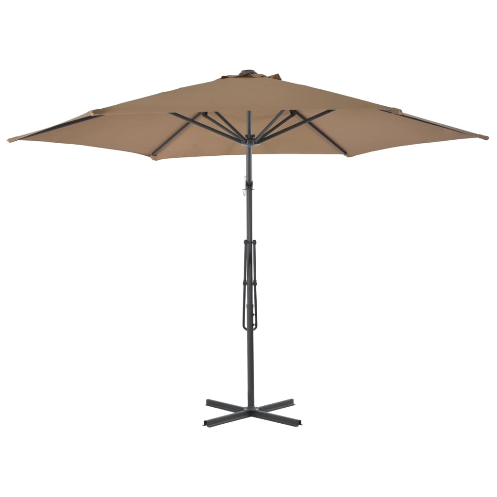 Thumbnail - vidaXL Sonnenschirm mit Stahl-Mast 300 cm Taupe