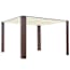  vidaXL barna és krémszínű polyrattan pavilon tetővel 300x300x200 cm termék 2. képe