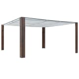 vidaXL Gazebo com teto em vime PE 400x400x200 cm castanho e creme
