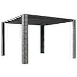 vidaXL Gazebo ccom teto em vime PE 300x300x200 cm cinzento e antracite