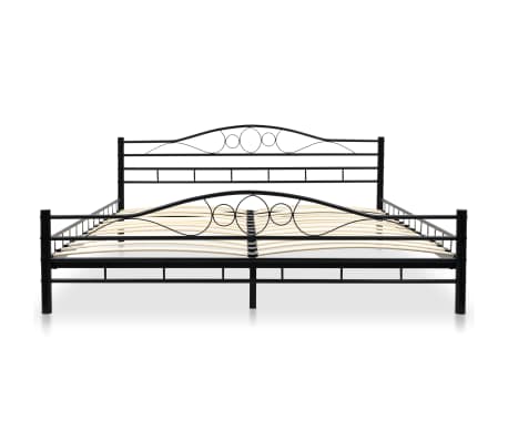 vidaXL Bed Frame Black Metal 183x203 cm