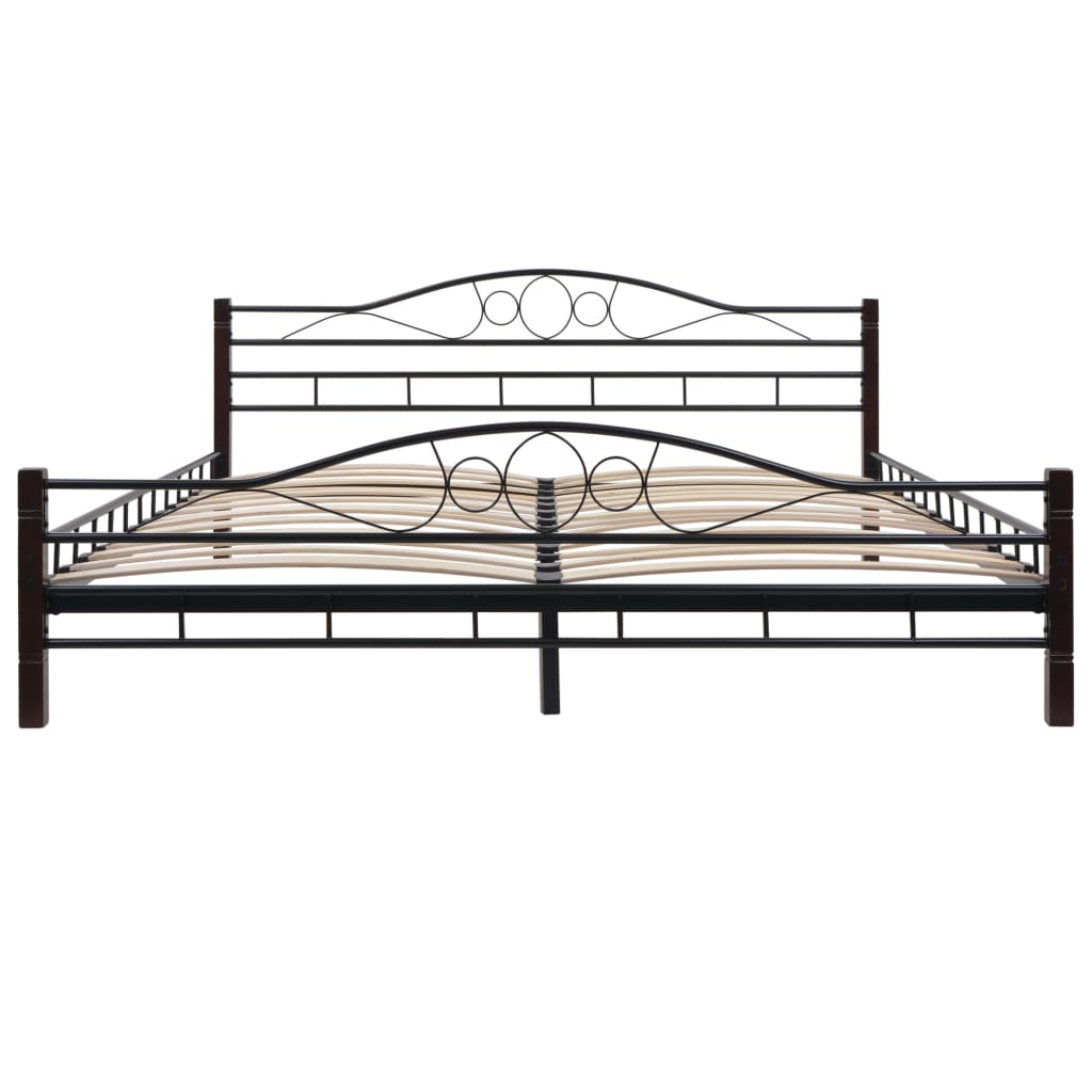 vidaXL Bed Frame Black Metal 183x203 cm