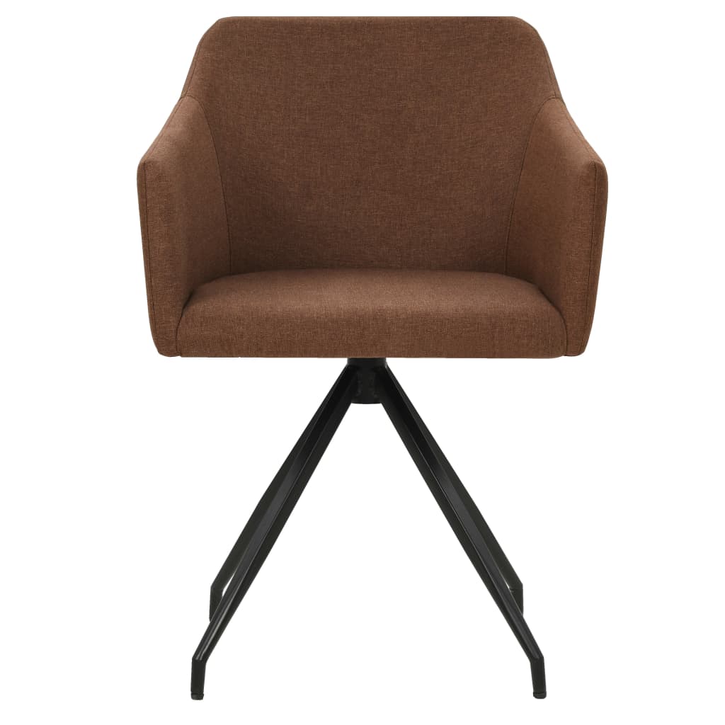 Valgomojo kėdės, 2 vnt., rudos spalvos, audinys, pasukamos | Stepinfit
