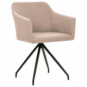 vidaXL Pasukamos valgomojo kėdės, 2vnt., taupe spalvos, audinys