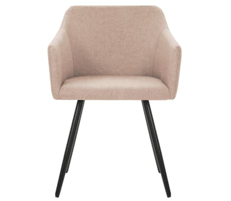 vidaXL Chaises de salle à manger 2 pcs Taupe Tissu vidaXL Chaises de salle à manger 2 pcs Taupe Tissu