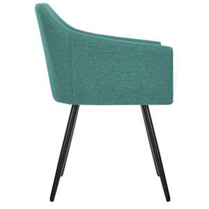 Jídelní židle 2 ks zelené textil - obrázek 4