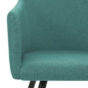 Jídelní židle 2 ks zelené textil - obrázek 5