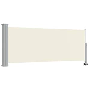 Terasová zatahovací boční markýza 100 x 300 cm krémová - obrázek 2