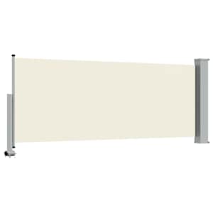 Terasová zatahovací boční markýza 100 x 300 cm krémová - obrázek 7