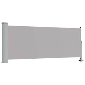 Terasová zatahovací boční markýza 100 x 300 cm šedá - obrázek 2