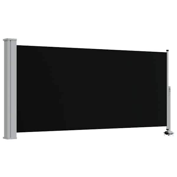 vidaXL lahtit&otilde;mmatav terrassi k&uuml;lgsein, 120 x 300 cm, must