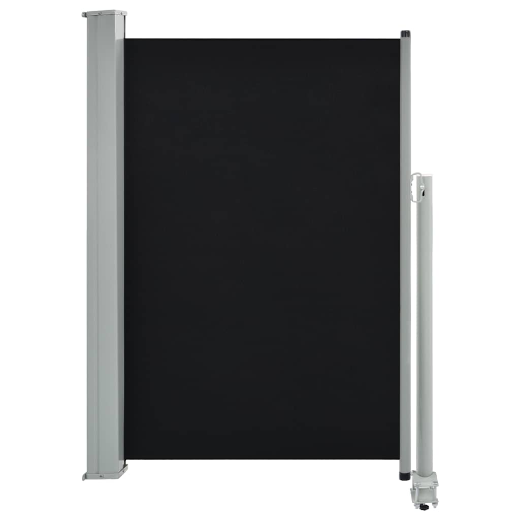 vidaXL Terasová zatahovací boční markýza 120 x 300 cm černá