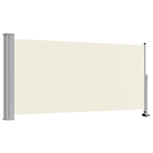 Terasová zatahovací boční markýza 120 x 300 cm krémová - obrázek 2