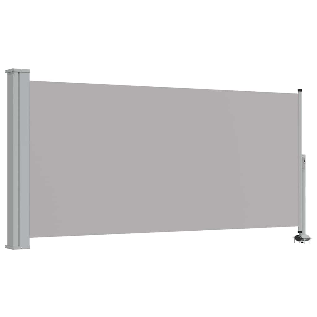 vidaXL Terasová zatahovací boční markýza 120 x 300 cm šedá