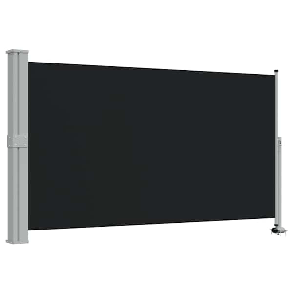 vidaXL lahtit&otilde;mmatav terrassi k&uuml;lgsein, 140 x 300 cm, must