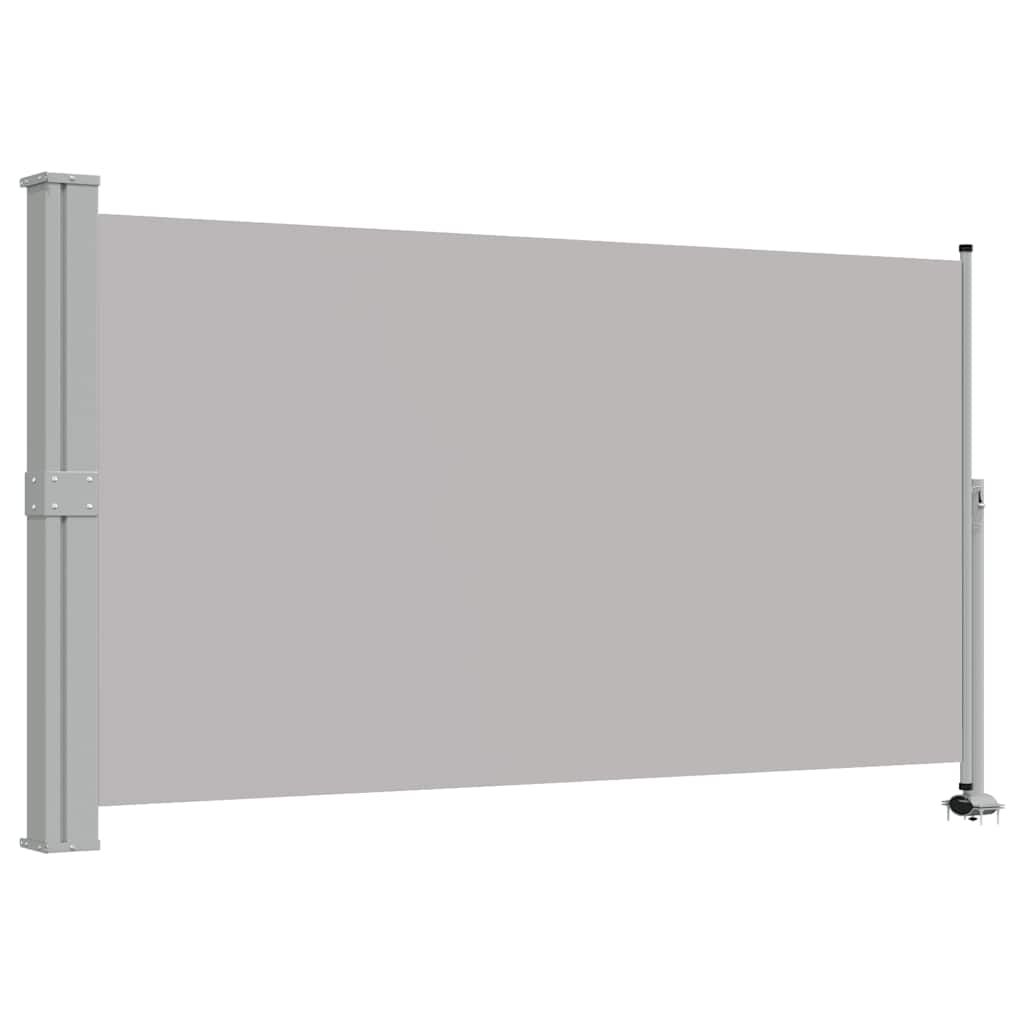 vidaXL Zaťahovacia bočná markíza na terasu 140x300 cm, sivá