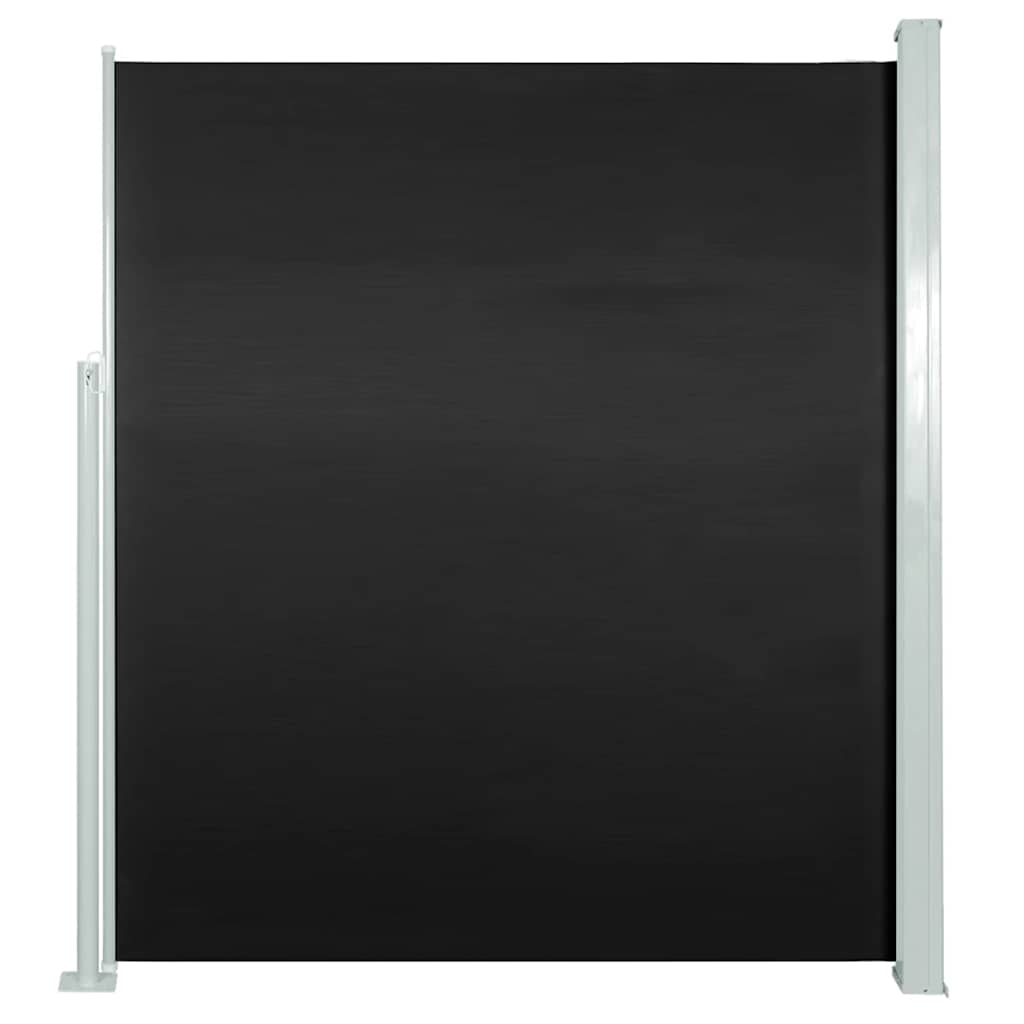 vidaXL Zatahovací boční markýza / zástěna 140 x 300 cm černá
