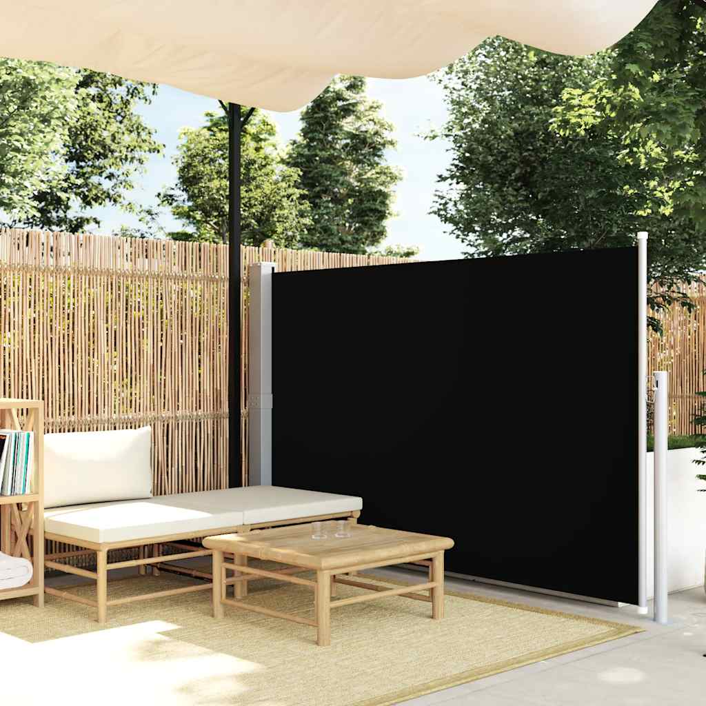 vidaXL Copertină laterală retractabilă, negru, 140x300 cm