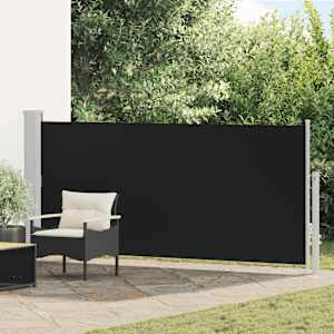 Zatahovací boční markýza / zástěna 140 x 300 cm černá - obrázek 1