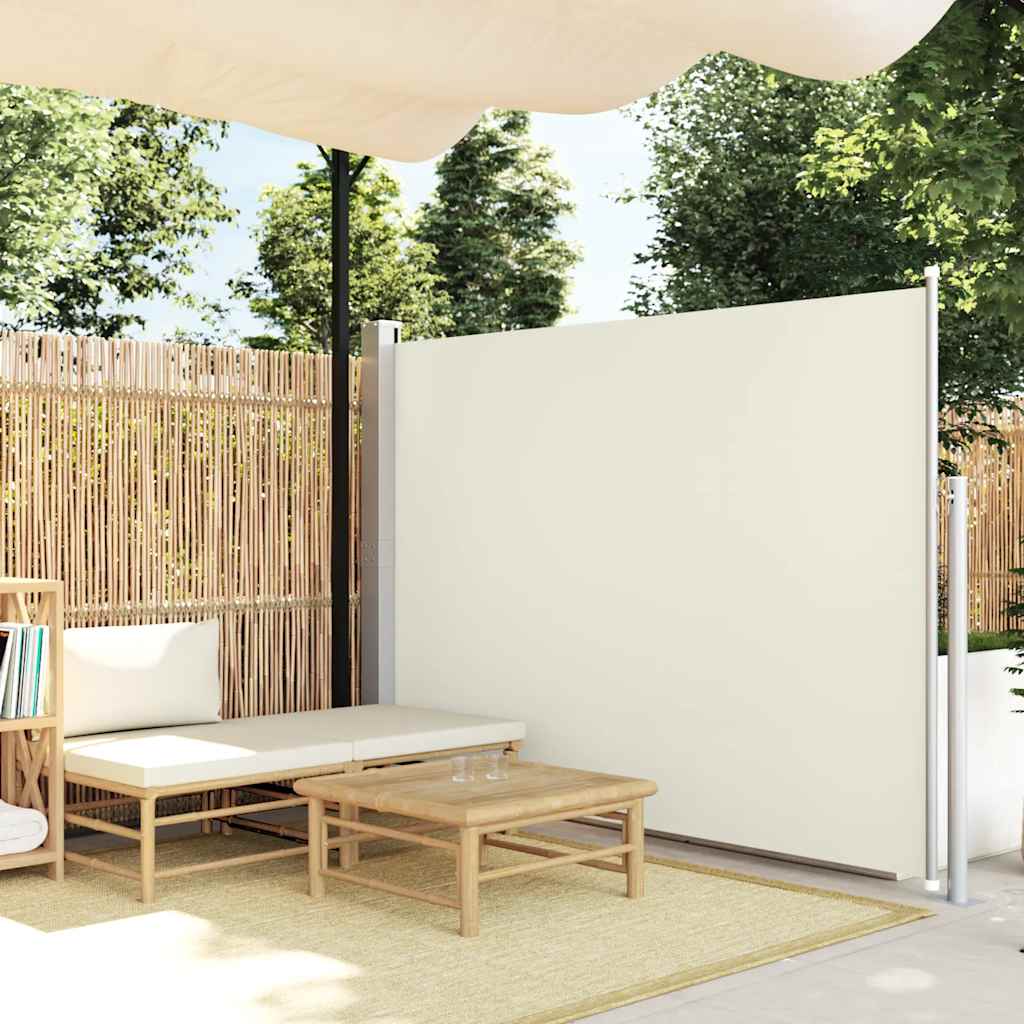 vidaXL Copertină laterală retractabilă, crem, 140x300 cm
