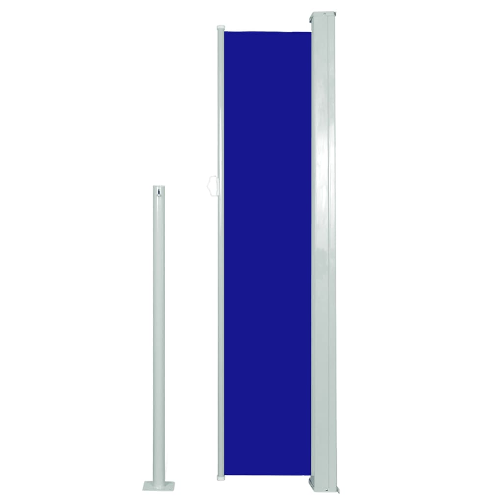 Kék behúzható oldalsó napellenző 140 x 300 cm 