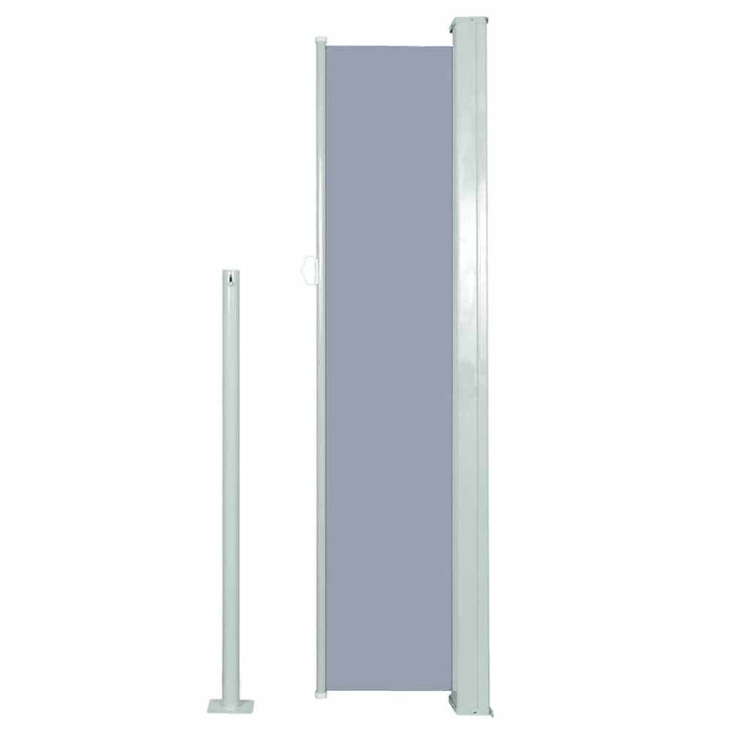 vidaXL Retractable Side Awning 55.1"x118.1" Gray