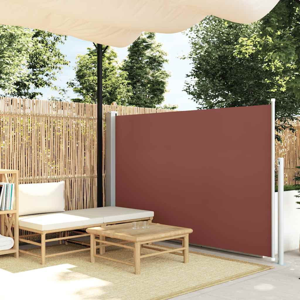 vida XL Ausziehbare Seitenmarkise 140x 300 cm Braun
