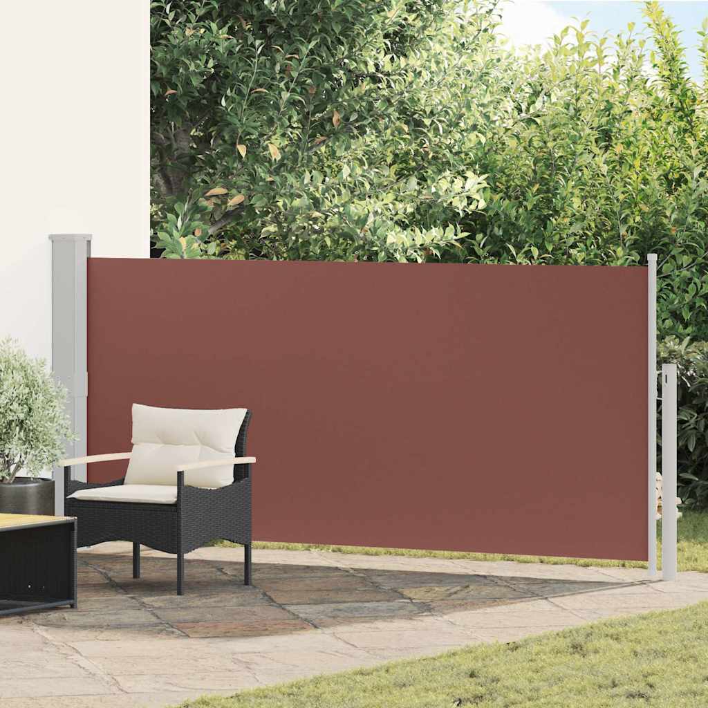 vidaXL Sisäänvedettävä sivumarkiisi 140 x 300 cm ruskea