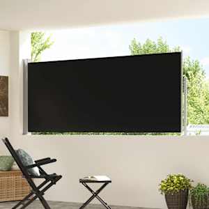 Zatahovací boční markýza / zástěna 120 x 300 cm černá - obrázek 3