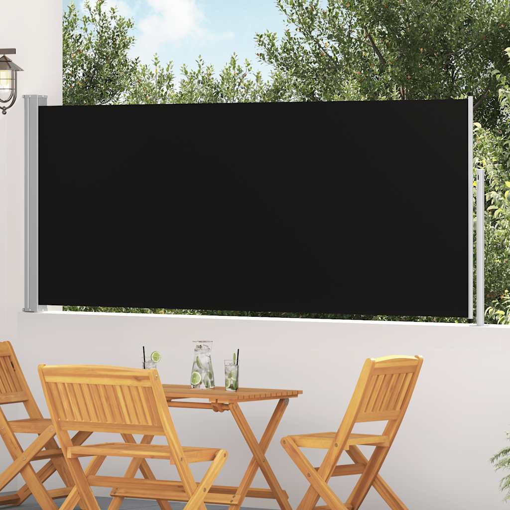 vidaXL Copertină laterală retractabilă, negru, 117x300 cm