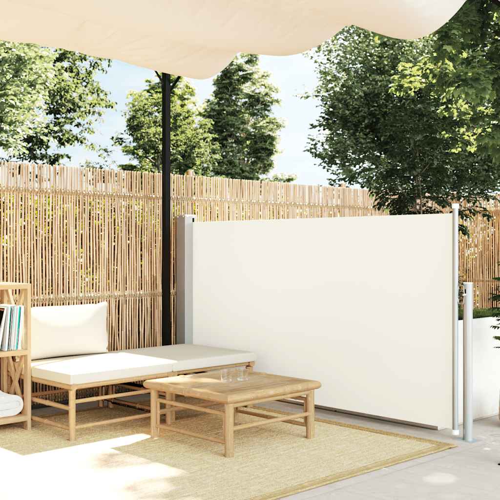 vidaXL Copertină laterală retractabilă, crem, 120x300 cm