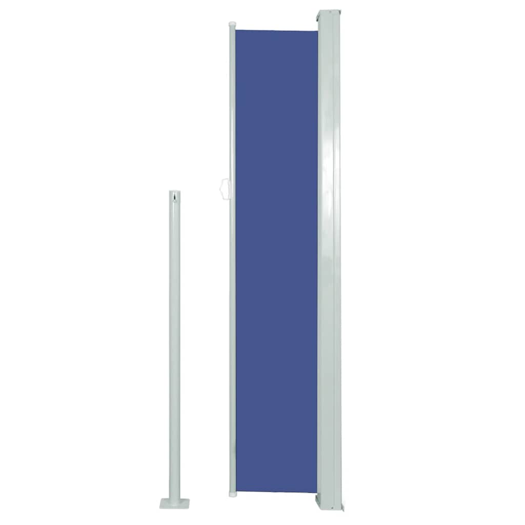 vidaXL Windscherm uittrekbaar 120x300 cm blauw afbeelding