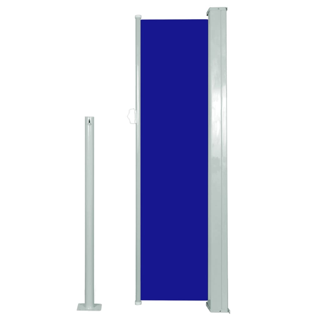 Kék behúzható oldalsó napellenző 120 x 300 cm 